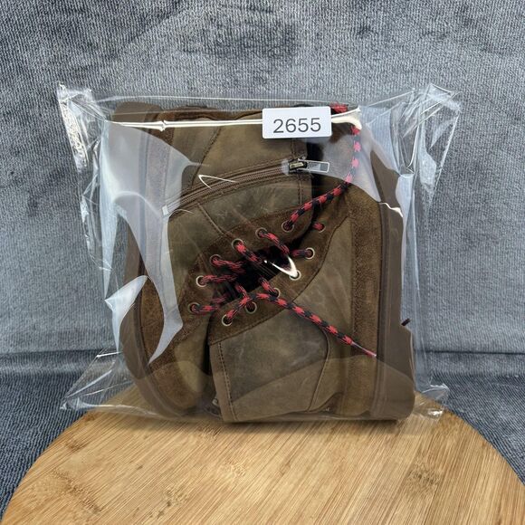 UGG Boots Youth Size 4 Brown Leather Suede Lace Up Side Zip Shearling Lined - Picture 11 of 11